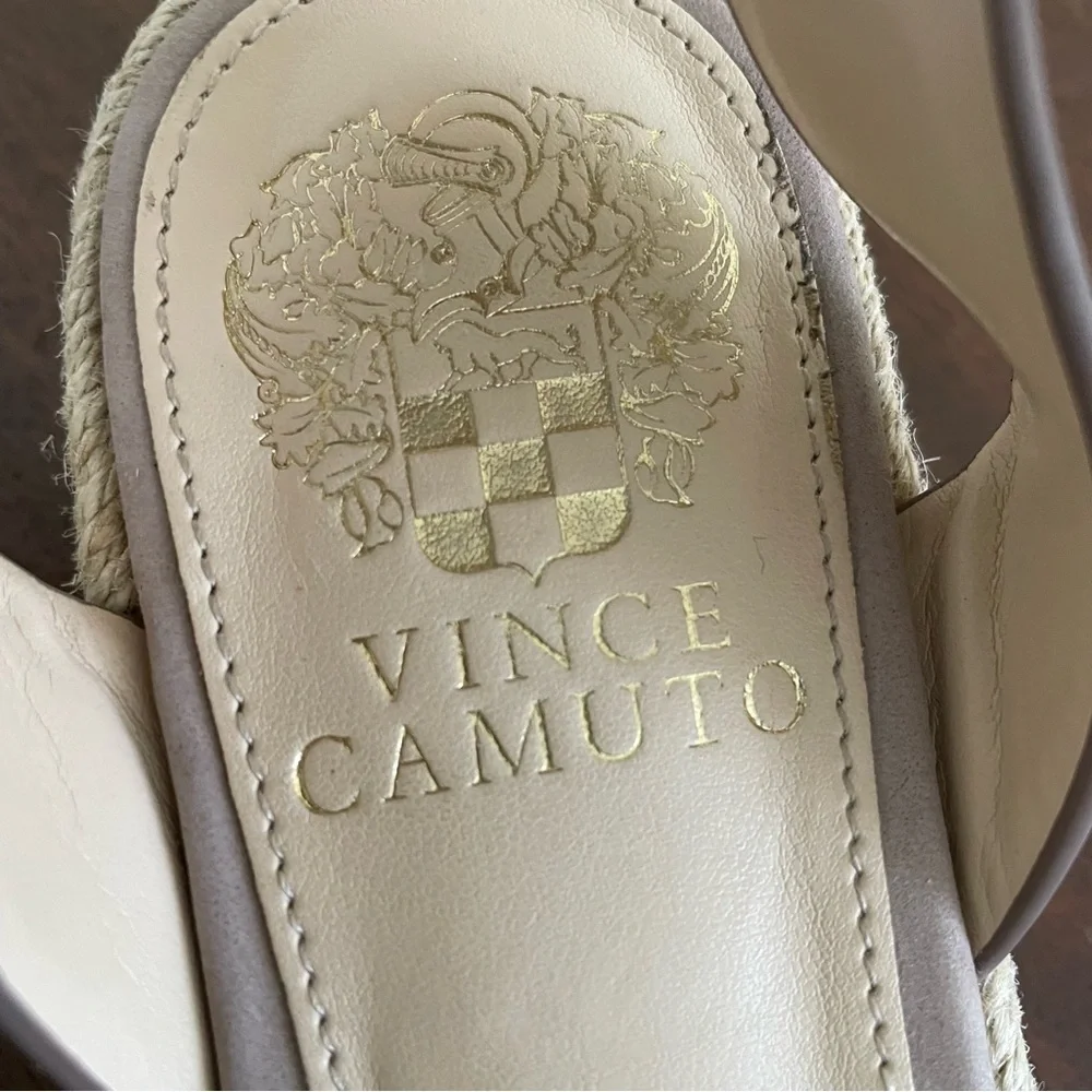 Vince Camuto Taupe Platform Espadrille Sandals